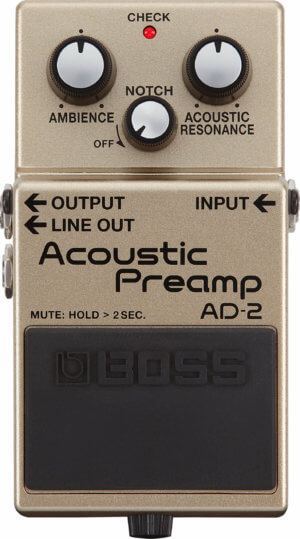 Boss Acoustic Preamp AD-2 at Pittsburgh Guitars