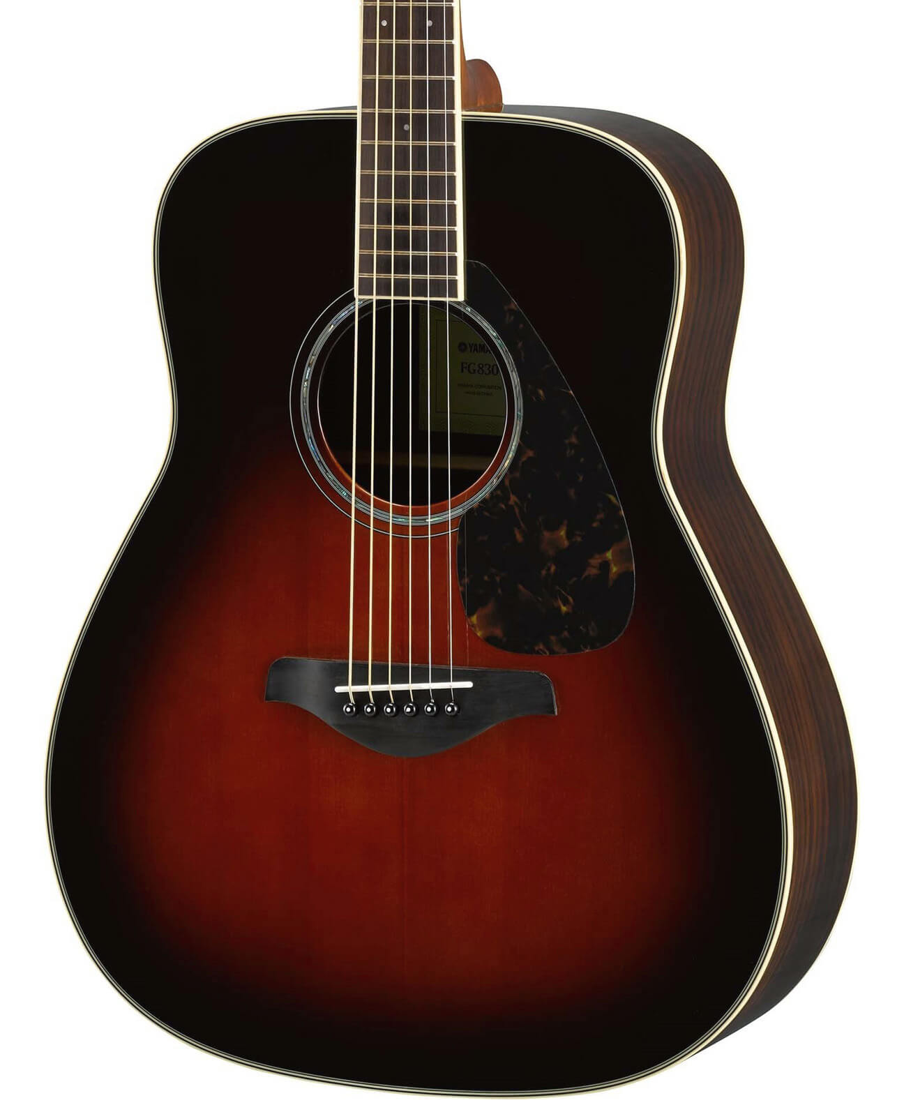 New Yamaha FG830 TBS, Tobacco Sunburst, Solid Spruce Top